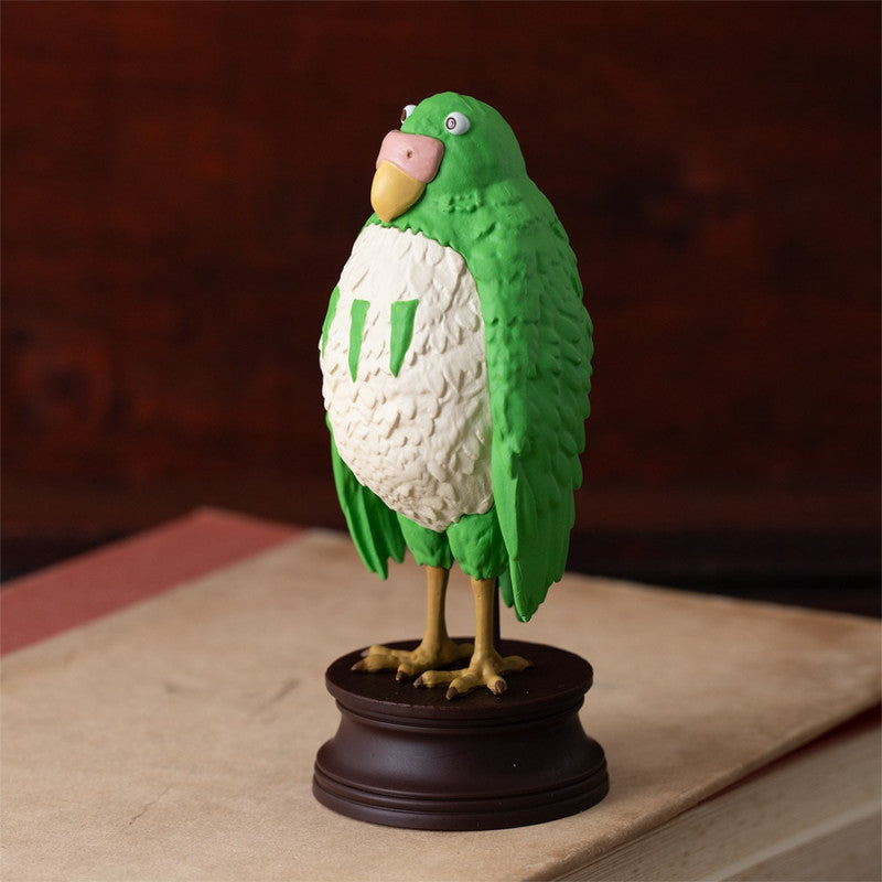FIGURINE PERRUCHE VERTE - LE GARÇON ET LE HÉRON