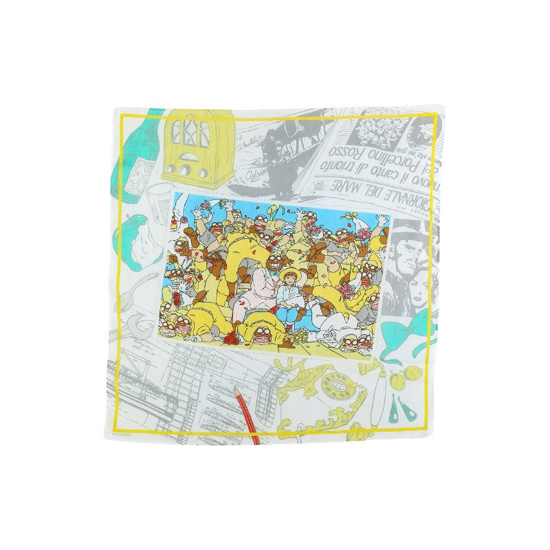 FOULARD PHOTO SOUVENIR 53X53CM - PORCO ROSSO