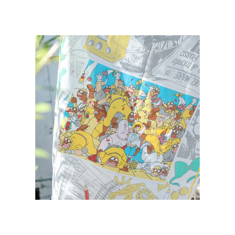 FOULARD PHOTO SOUVENIR 53X53CM - PORCO ROSSO