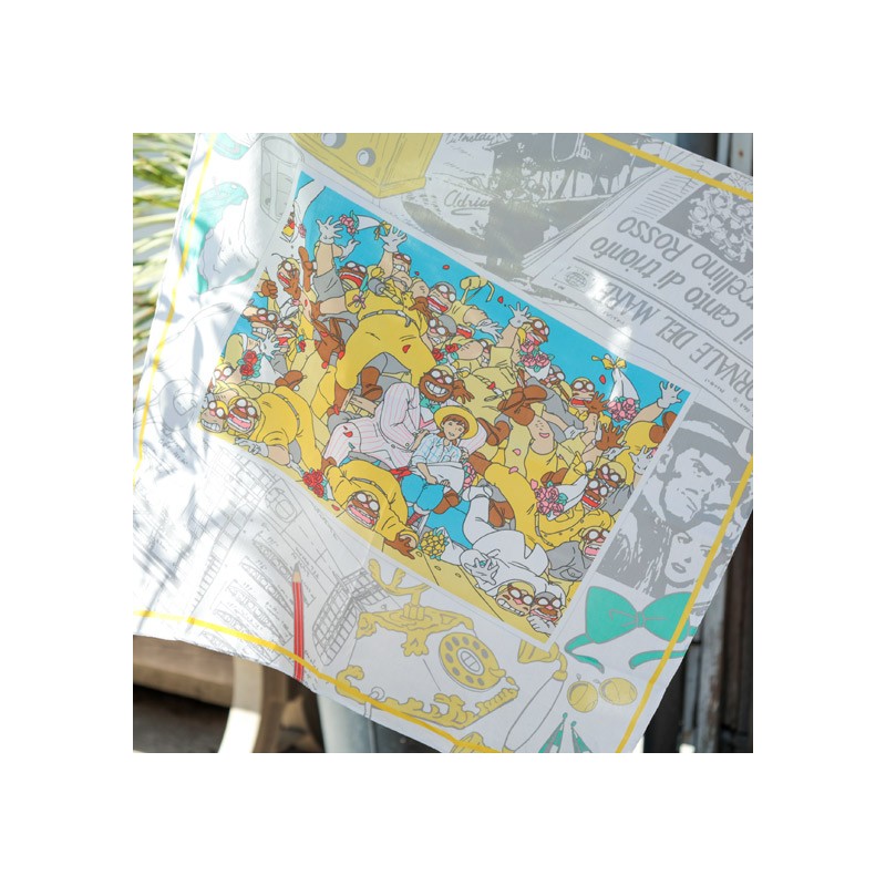 FOULARD PHOTO SOUVENIR 53X53CM - PORCO ROSSO
