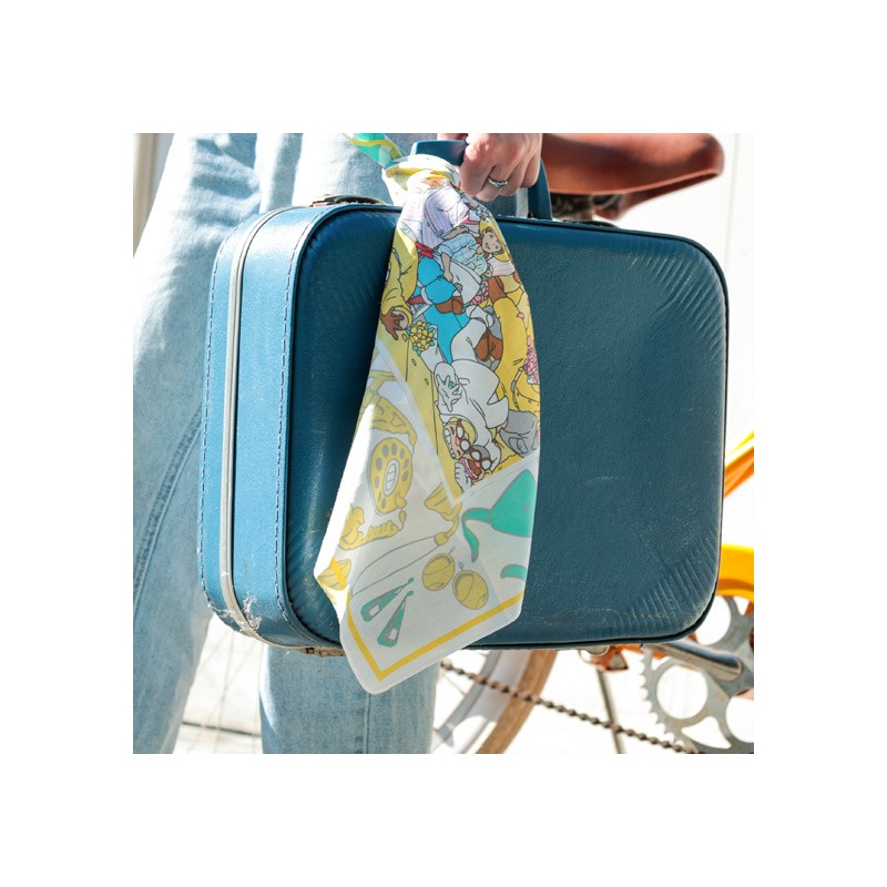 FOULARD PHOTO SOUVENIR 53X53CM - PORCO ROSSO