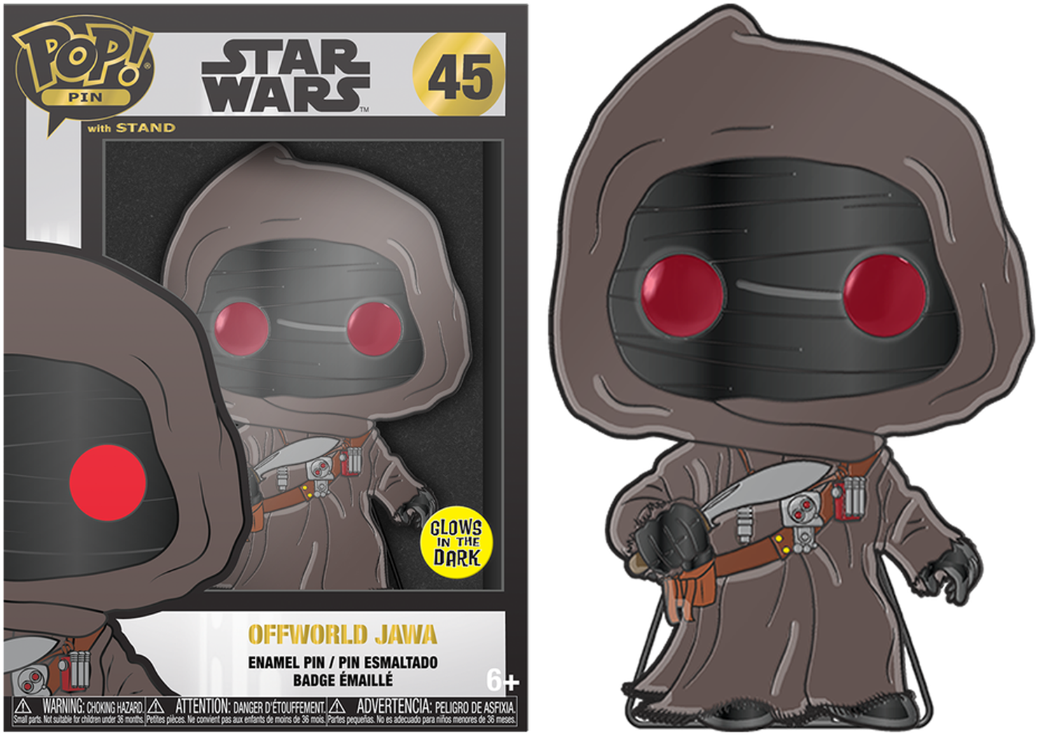 Funko Pop! Pin: Star Wars: The Mandalorian - Offworld Jawa (Glow in the dark)