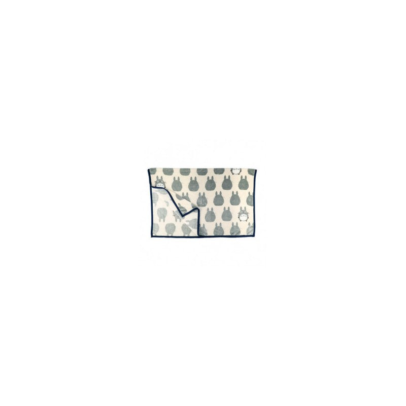 GRANDE COUVERTURE SILHOUETTE TOTORO GRIS 200X140 CM - MON VOISIN TOTO