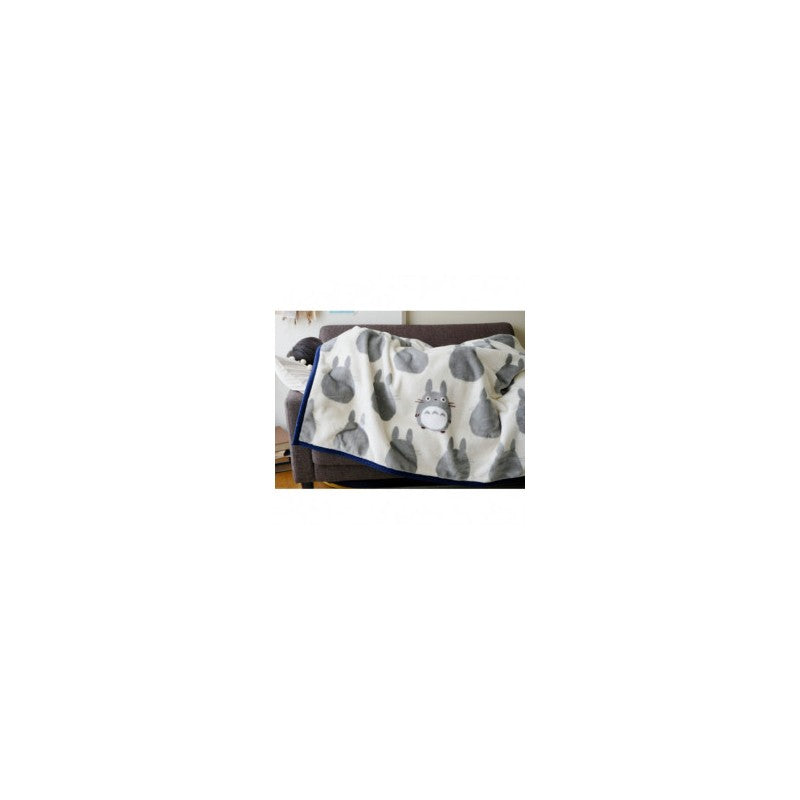 GRANDE COUVERTURE SILHOUETTE TOTORO GRIS 200X140 CM - MON VOISIN TOTO