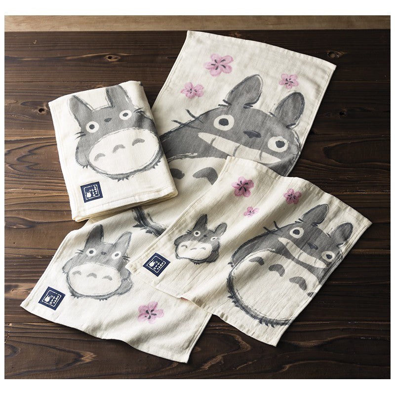 GRANDE SERVIETTE IMABARI TOTORO SAKURA 60X120 CM - MON VOISIN TOTORO