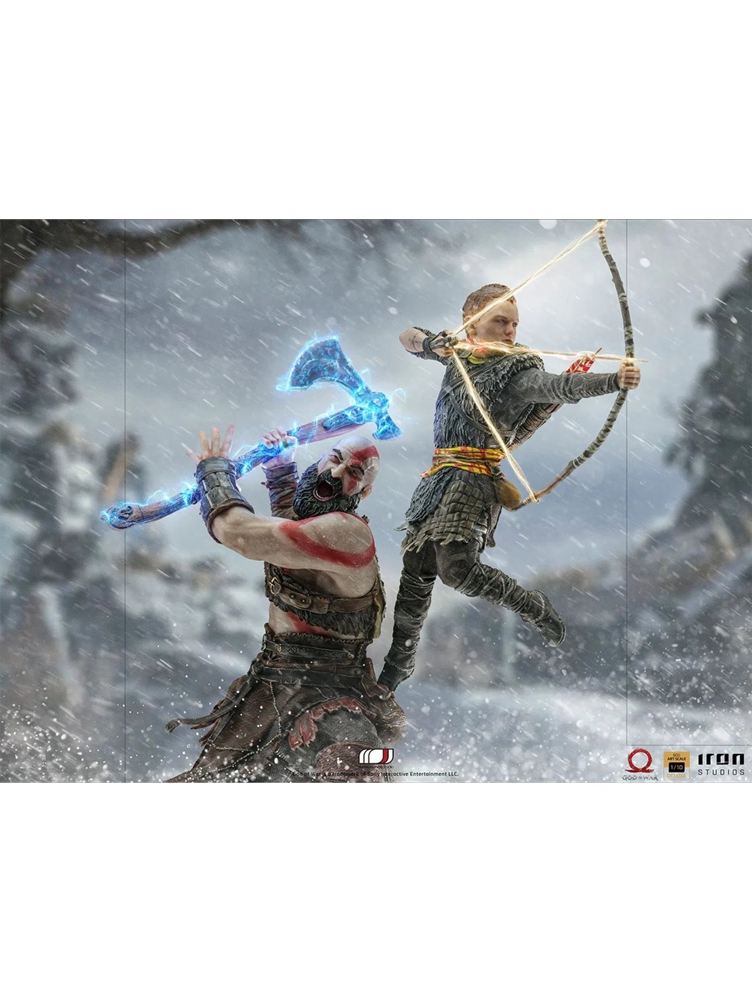 Iron Studios - BDS Arts Scale 1/10 - God of War - Kratos and Atreus Statue 34cm - flash vidéo