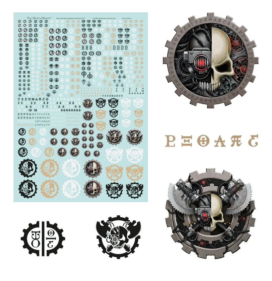 Planche de Décalcos de Taghmata du Mechanicum
