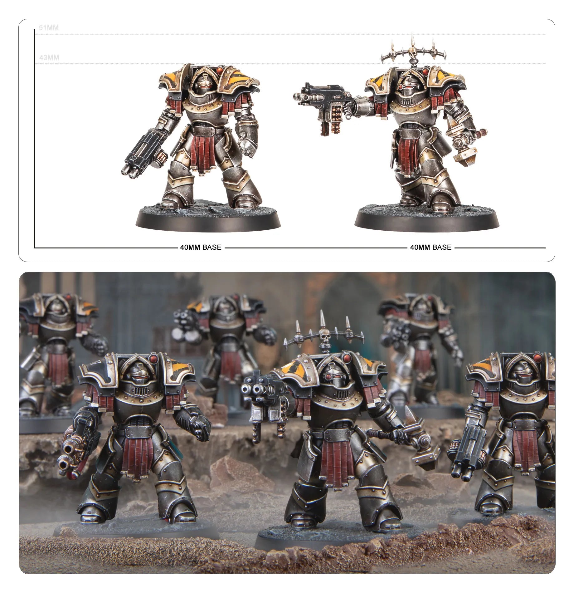 Terminators Cataphractii avec Combi-bolters et Gantelets Énergétiques