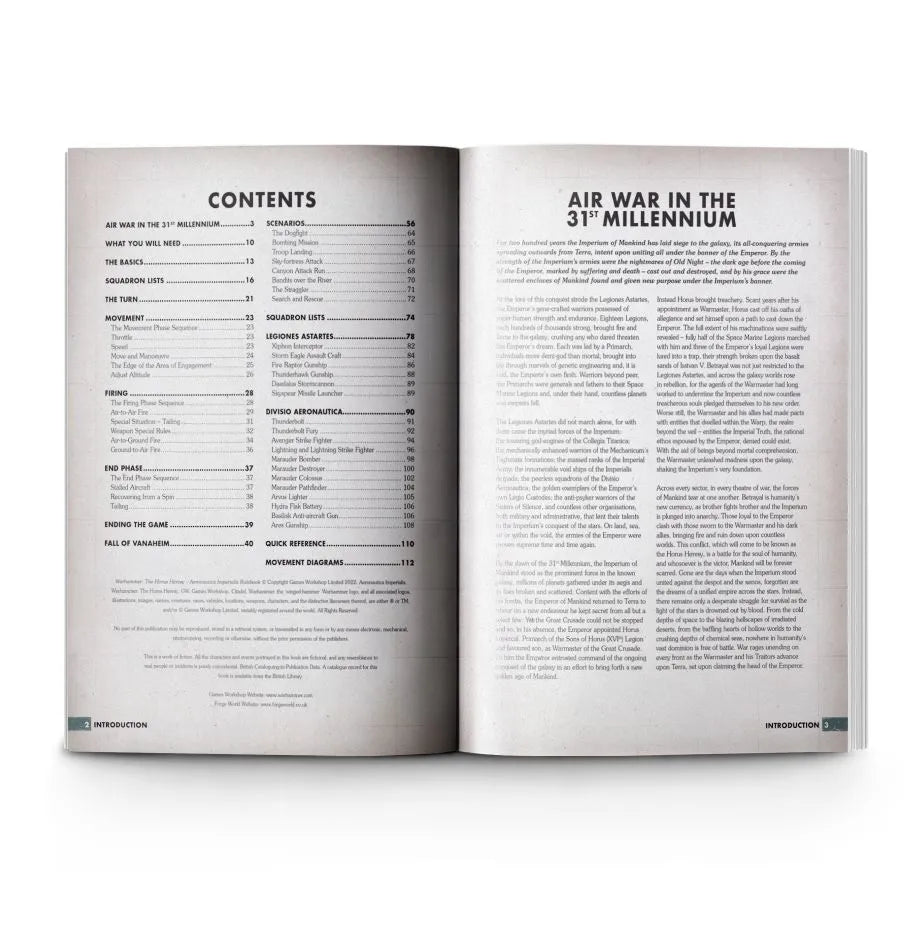 Warhammer: The Horus Heresy - Aeronautica Imperialis Rulebook (Anglais)