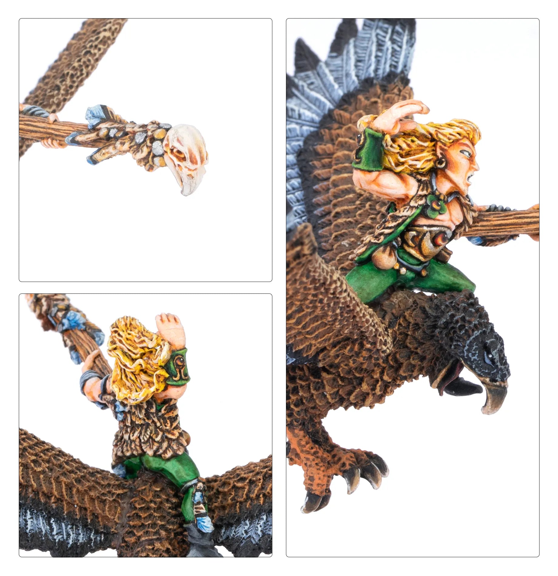 Mage Elfe Sylvain sur Faucon de Guerre