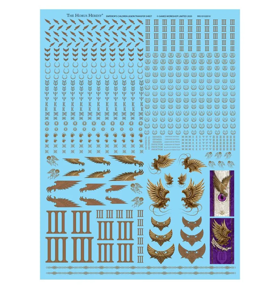 Planche de décalcomanies de la Légion des Emperor's Children