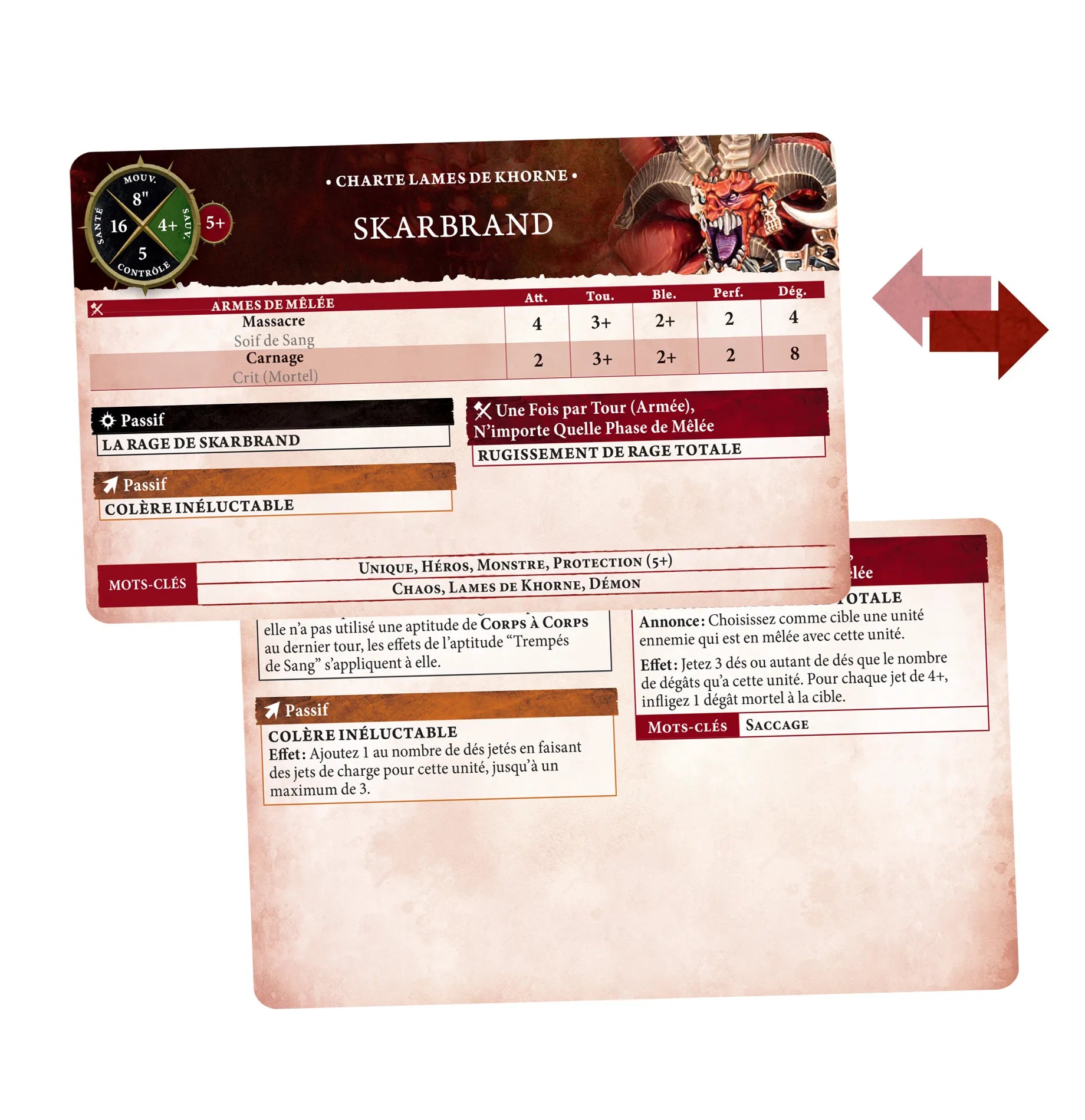Cartes de Charte: Blades of Khorne