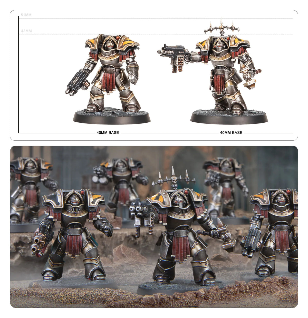 Terminators Cataphractii avec Combi-bolters et Gantelets Énergétiques