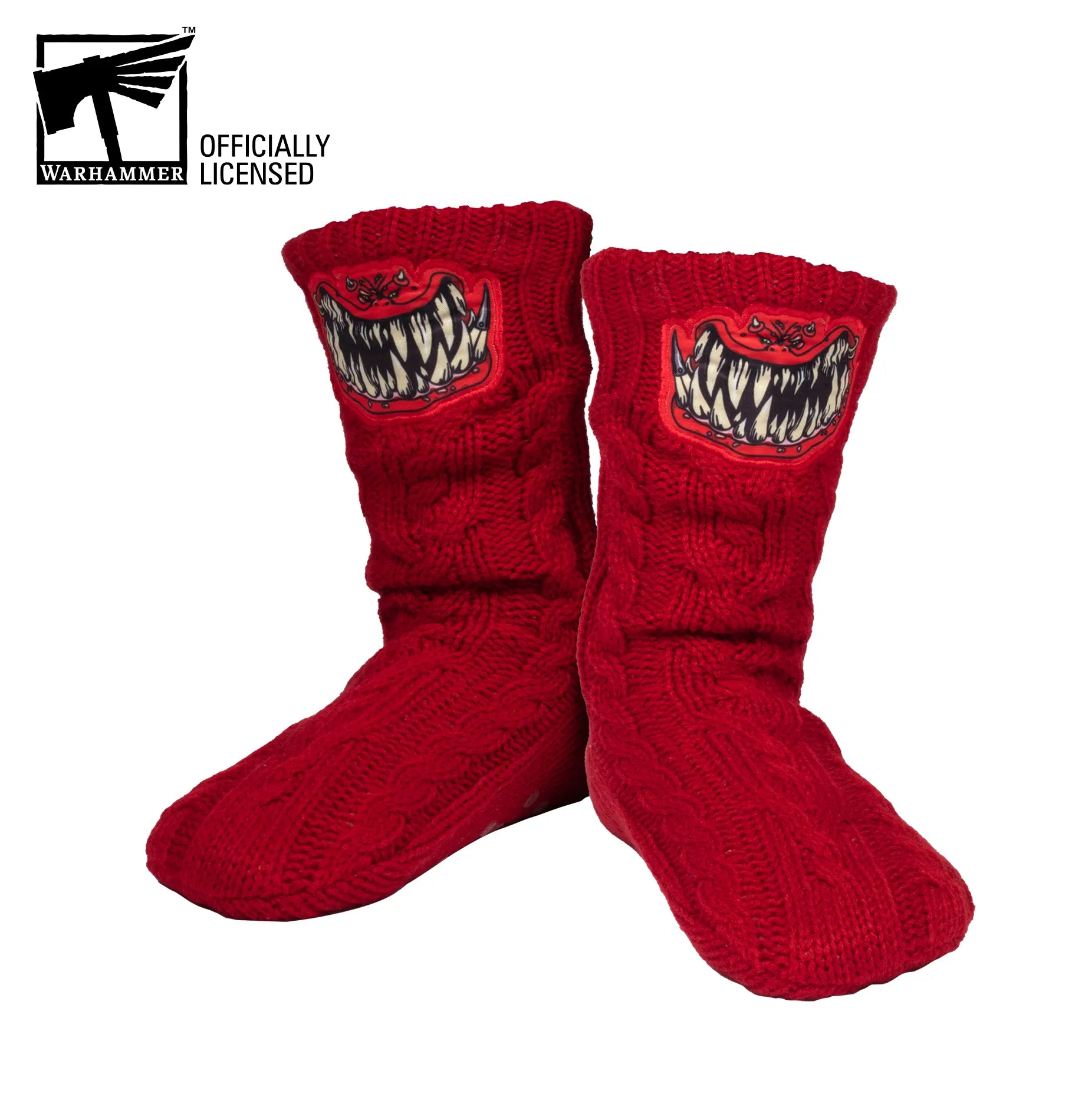 AAA: Chaussons Chaussettes à Squig Rouge