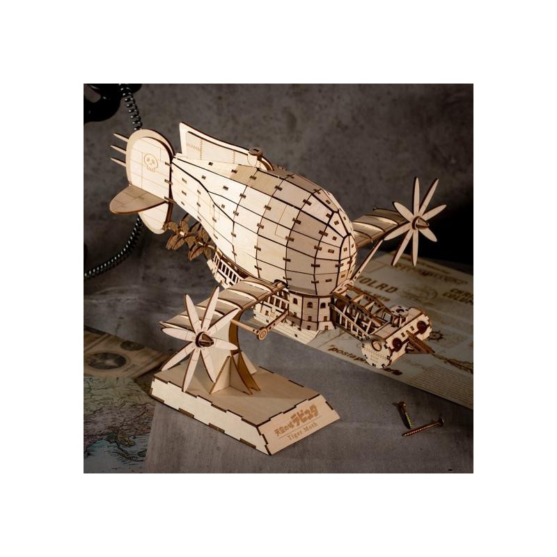 MAQUETTE EN BOIS KIGUMI TIGER MOTH - LE CHÂTEAU DANS LE CIEL