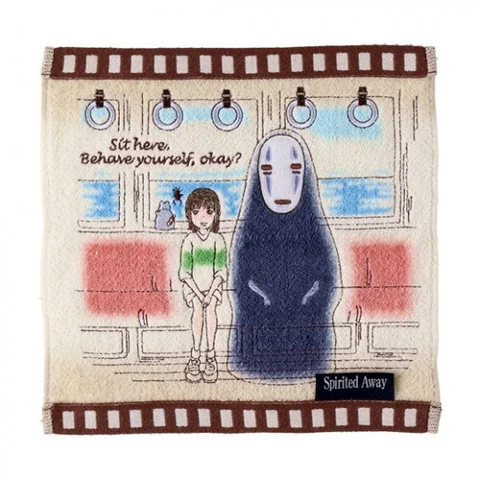 Ghibli - Le Voyage de Chihiro - Mini Serviette "Celluloïd Chihiro dans le train" 25x25cm - flash vidéo