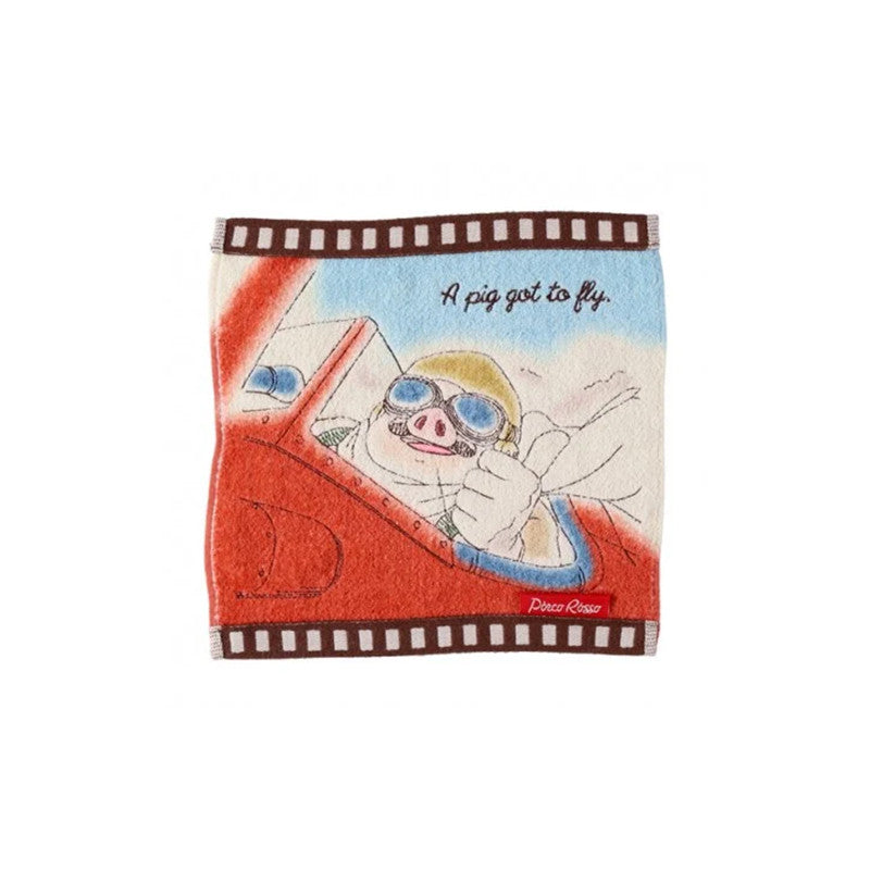 Ghibli - Porco Rosso - Mini Serviette "Celluloïd Hydravion de Marco" 25x25cm