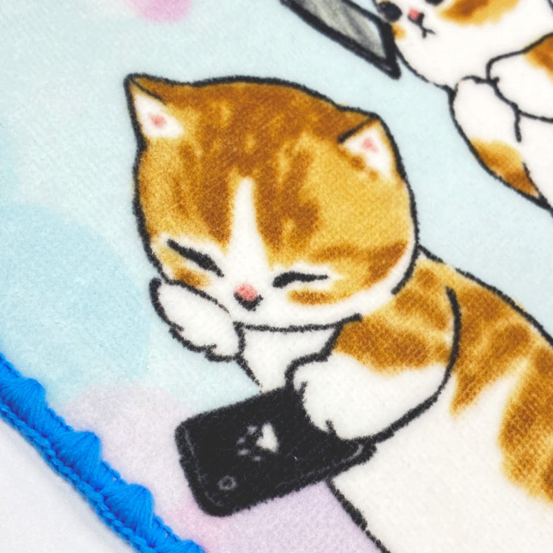 MINI SERVIETTE CHATON-NYAN TÉLÉPHONE 25X25CM – MOFUSAND