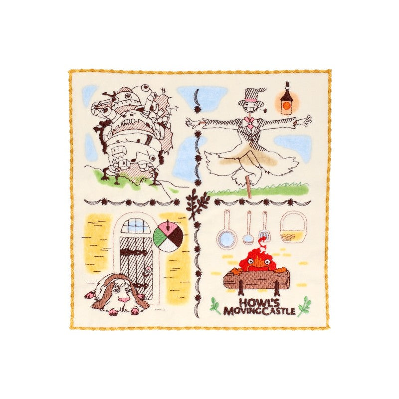 MINI SERVIETTE HABITANTS DU CHÂTEAU 25X25 CM - LE CHÂTEAU AMBULANT
