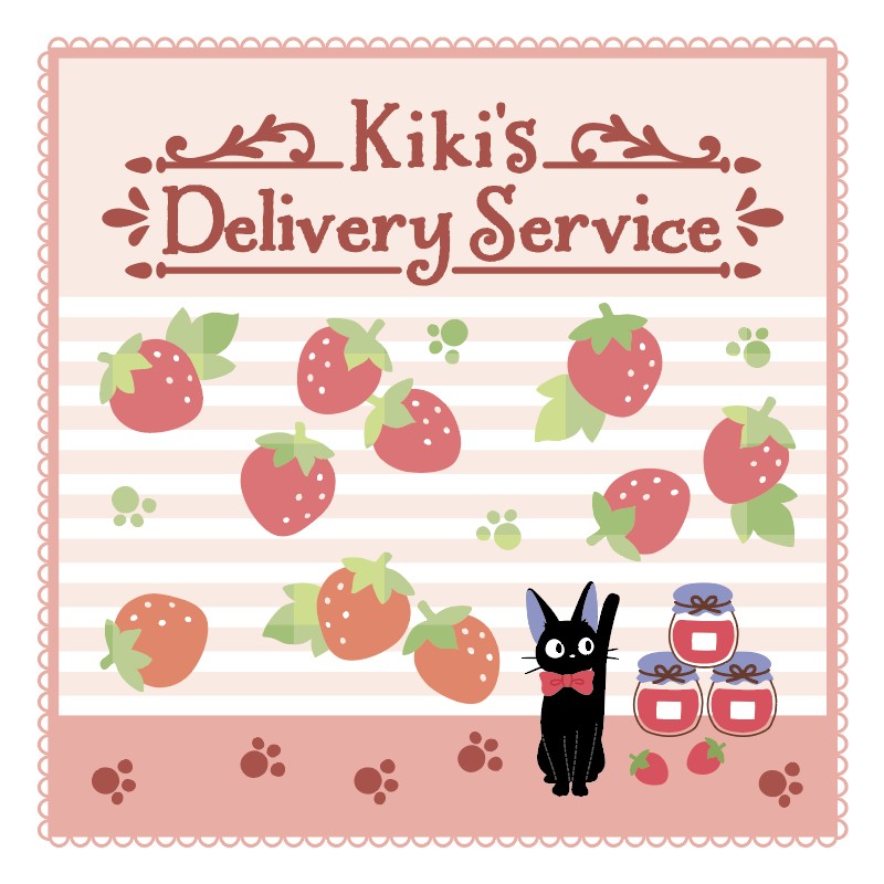 MINI SERVIETTE ROSE L’HEURE DU GOÛTER - KIKI LA PETITE SORCIÈRE 23×23