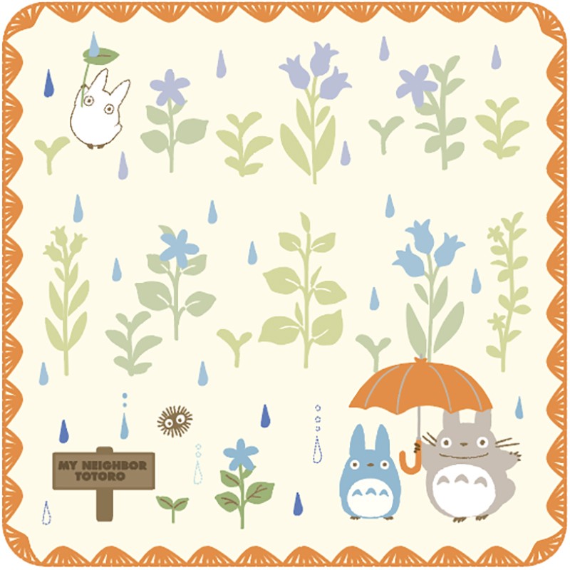 MINI SERVIETTE SOUS LA PLUIE 25X25 CM - MON VOISIN TOTORO