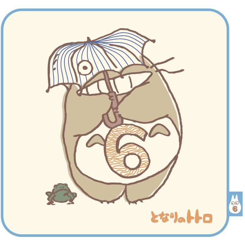 MINI SERVIETTE TOTORO ANNIVERSAIRE 6 25X25 CM - MON VOISIN TOTORO