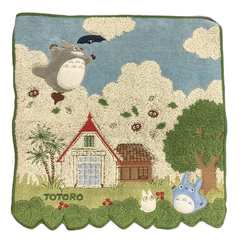 MINI SERVIETTE TOTORO DANS LE CIEL 25X25 CM - MON VOISIN TOTORO