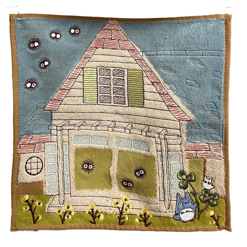 MINI SERVIETTE TOTORO & MAISON DE KUSAKABE 25X25 CM - MON VOISINTOTOR