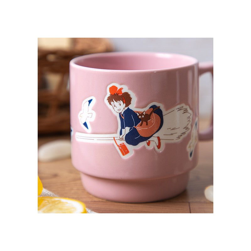 Ghibli - Kiki la petite sorcière - Mug en relief coloré "Kiki sur son balai"