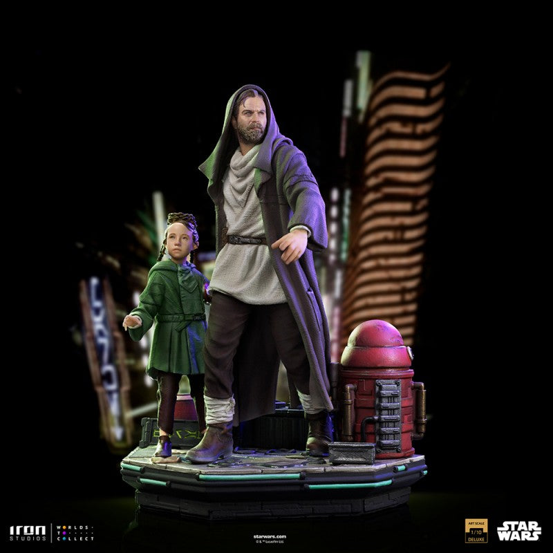 OBI-WAN AND YOUNG LEIA - STAR WARS DELUXE ART SCALE 1/10