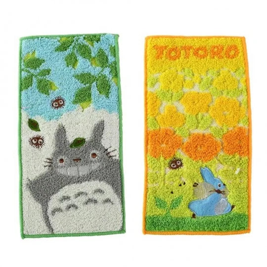 Ghibli - Mon Voisin Totoro - Pack de 2 Mini Serviettes "Totoro Gris et Bleu" 10x20cm - flash vidéo