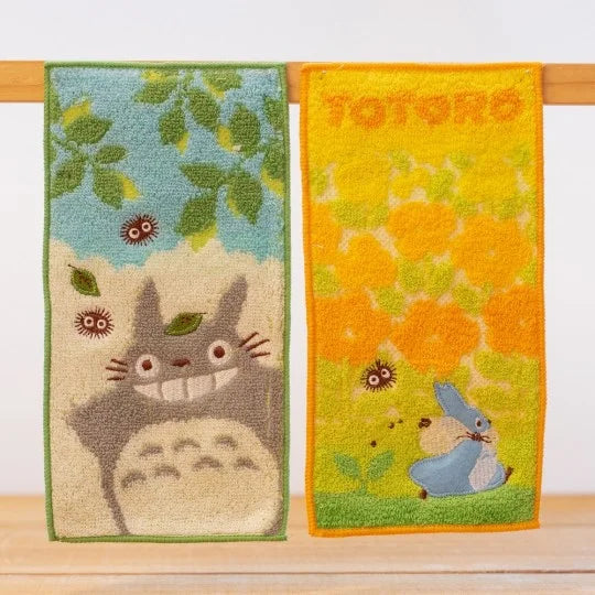 Ghibli - Mon Voisin Totoro - Pack de 2 Mini Serviettes "Totoro Gris et Bleu" 10x20cm - flash vidéo