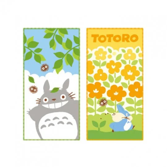 Ghibli - Mon Voisin Totoro - Pack de 2 Mini Serviettes "Totoro Gris et Bleu" 10x20cm - flash vidéo