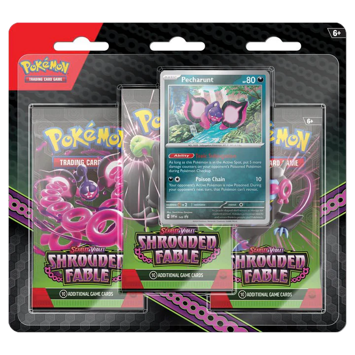 Pokémon TCG - Scarlet & Violet - Shrouded Fable Three-Booster Pack and Promo Card Blister - flash vidéo