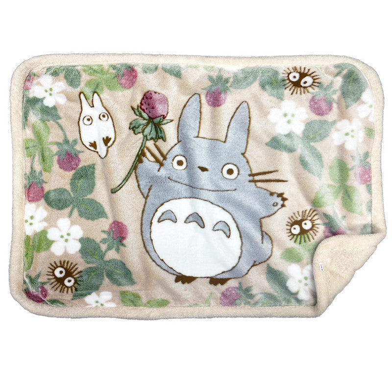 PLAID FLUFFY TOTORO FRAISE 70X100 CM - MON VOISIN TOTORO