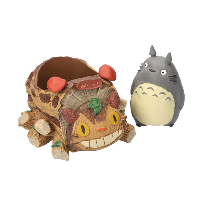 PLANTER TOTORO GRIS & WAGON CHATBUS - MON VOISIN TOTORO