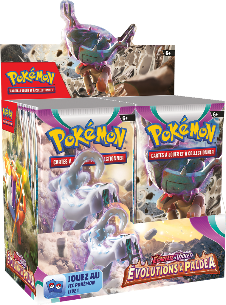 Pokémon JCC - Écarlate et Violet - Pack de Booster Évolutions à Paldea (Display x36) - flash vidéo