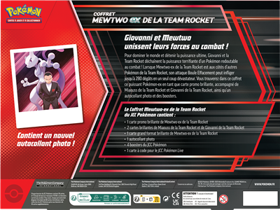 Pokémon : Coffret Mewtwo-ex Team Rocket Juin25