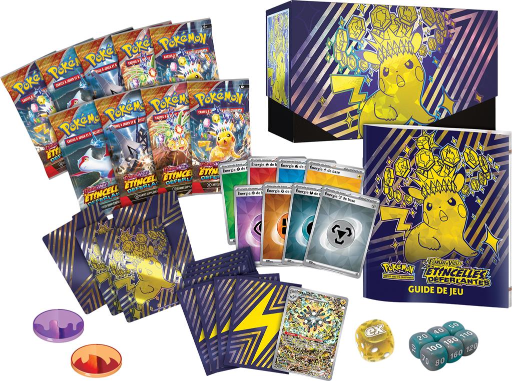 Pokémon JCC - Écarlate et Violet - Coffret Dresseur d'Élite EV08 Étincelles Déferlantes - flash vidéo