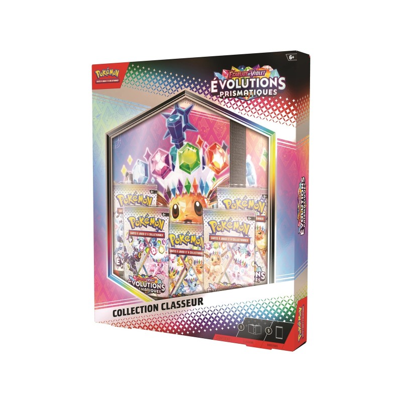 Pokémon JCC - Écarlate et Violet - Collection Classeur EV 8.5 Évolutions Prismatiques - flash vidéo
