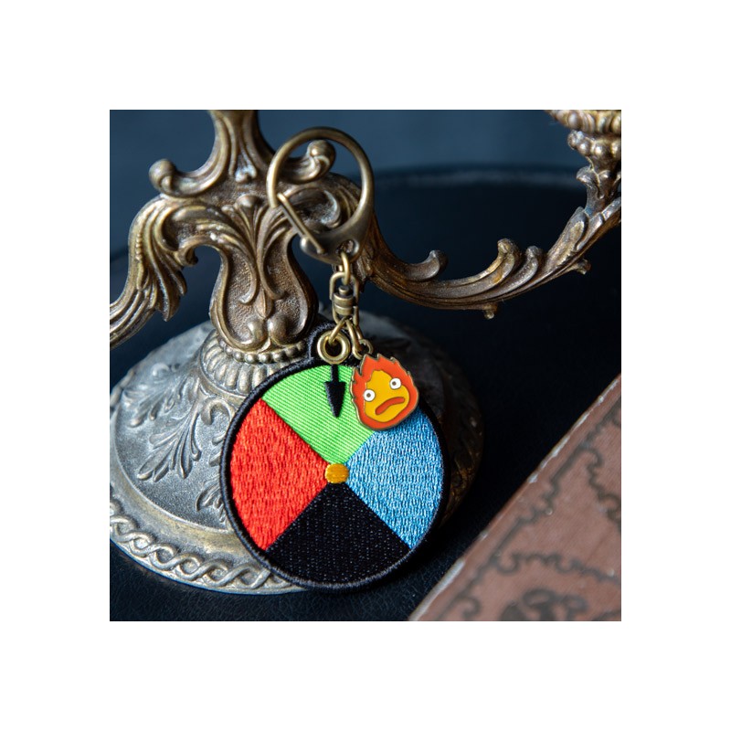PORTE-CLÉS BRODERIE DISQUE MAGIQUE - LE CHÂTEAU AMBULANT