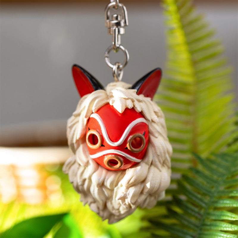 PORTE-CLÉS MASQUE DE SAN ET KODAMA - PRINCESSE MONONOKÉ