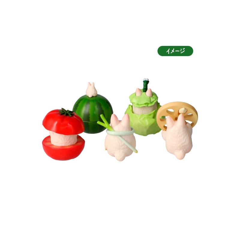 POSE COLL ASSORT 6 FIGURINES TOTORO BLANC LÉGUMES - MON VOISIN TOTORO