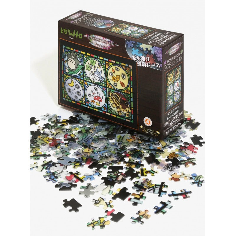 PUZZLE VITRAIL 208P TOTORO ET SES AMIS - MON VOISIN TOTORO