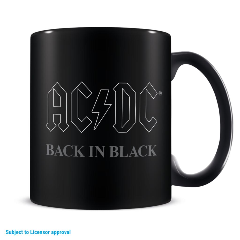 AC/DC - Coffret cadeau avec tasse 315ml et paire de chaussette EU 41-45 "Back in Black"