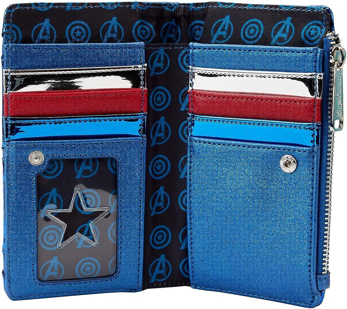 Loungefly: Marvel - Shine Captain America Cosplay Flap Wallet - flash vidéo
