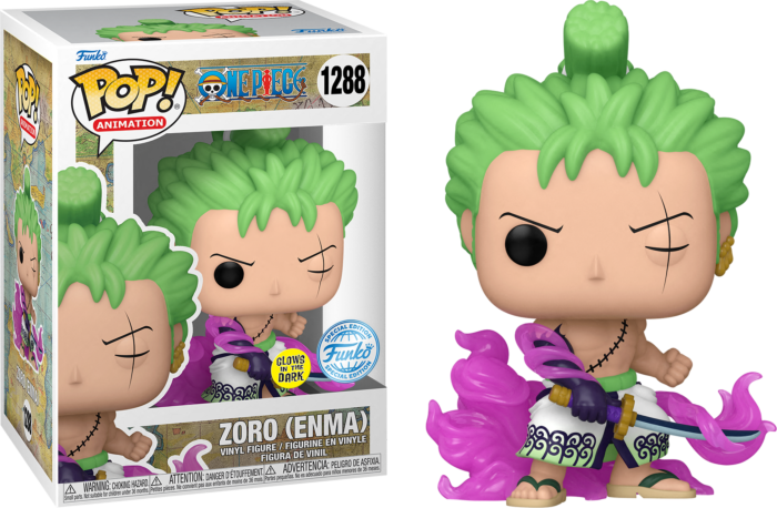 Funko Pop! Animation: One Piece - Zoro with Enma (Glow in the Dark) - Smartoys Exclusive - flash vidéo