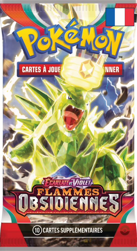 Pokémon JCC - Écarlate et Violet - Pack de Booster Blister Flammes Obsidiennes (1 Booster aléatoire) - flash vidéo