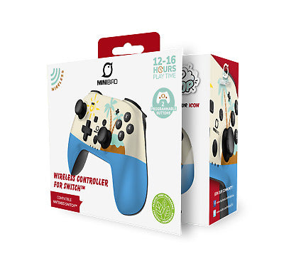 Minibird Pop Top - Manette sans fil Bluetooth "The Island" pour Nintendo Switch et Switch OLED - ESQUAD ONLY - flash vidéo