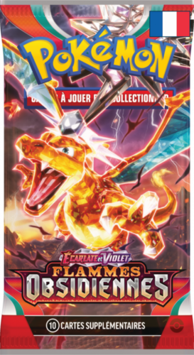 Pokémon JCC - Écarlate et Violet - Pack de Booster Blister Flammes Obsidiennes (1 Booster aléatoire) - flash vidéo